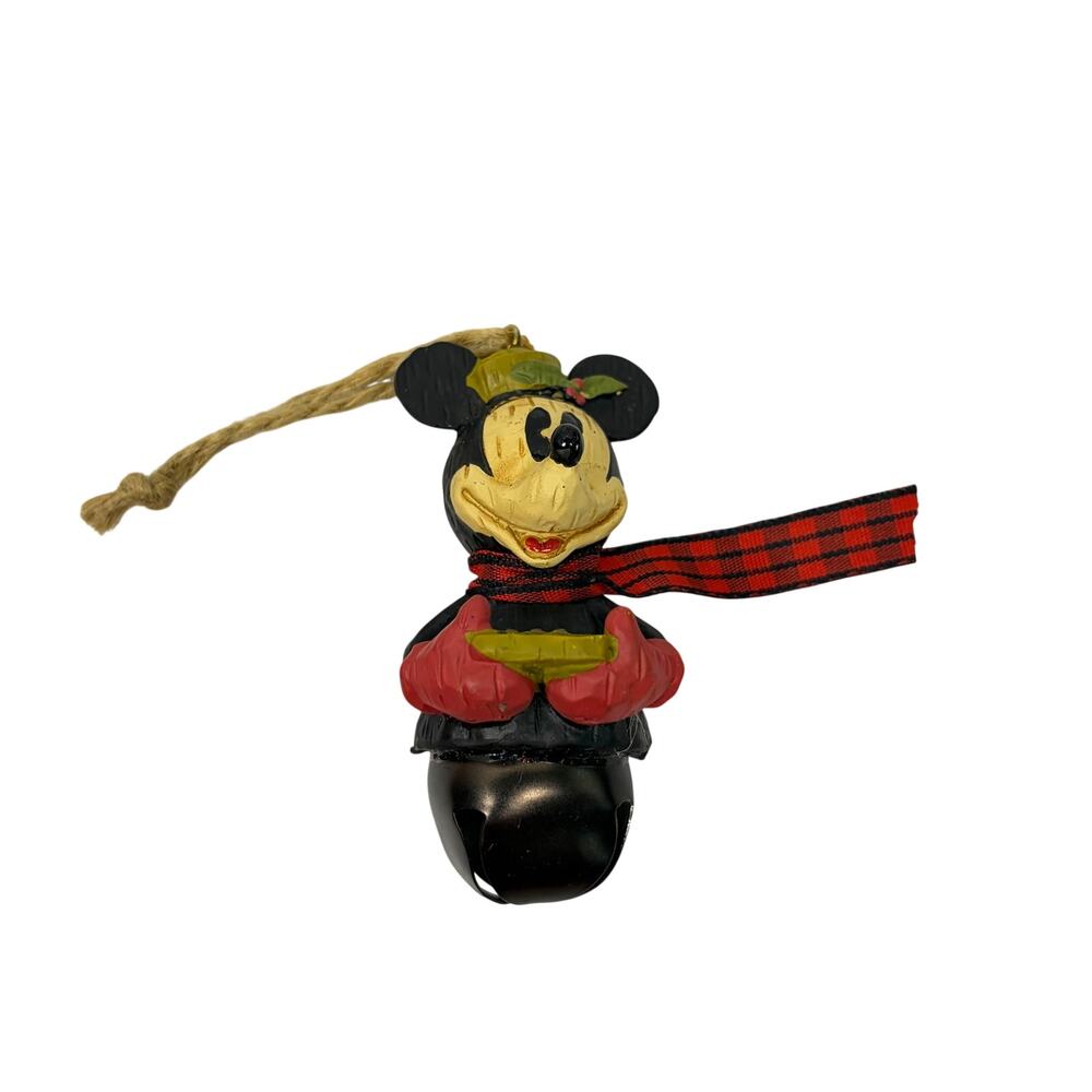 Disney Minnie Mouse bell ornament. baking pan, scarf. vintage look. Christmas